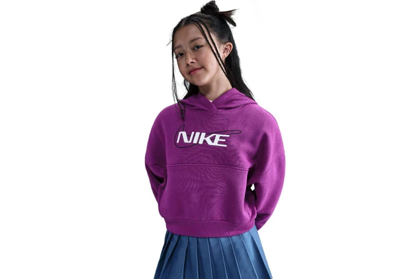 Nike Sportswear Club Fleece Παιδικό Φούτερ με Κουκούλα Μωβ