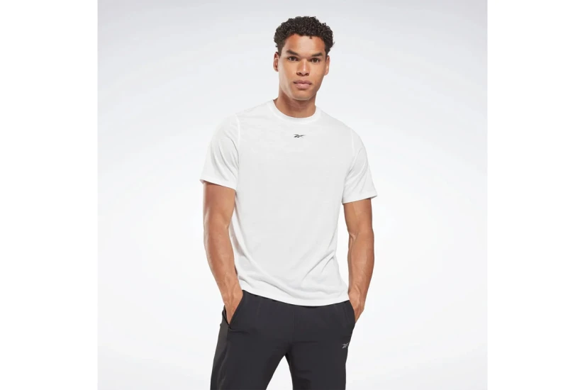 Reebok Sport Id Train Easy Fit Ανδρικό Κοντομάνικο T-Shirt Λευκό