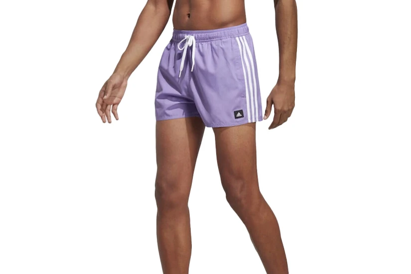 Adidas Performance 3-Stripes CLX Ανδρικό Μαγιό Σορτς Μωβ, Λευκό