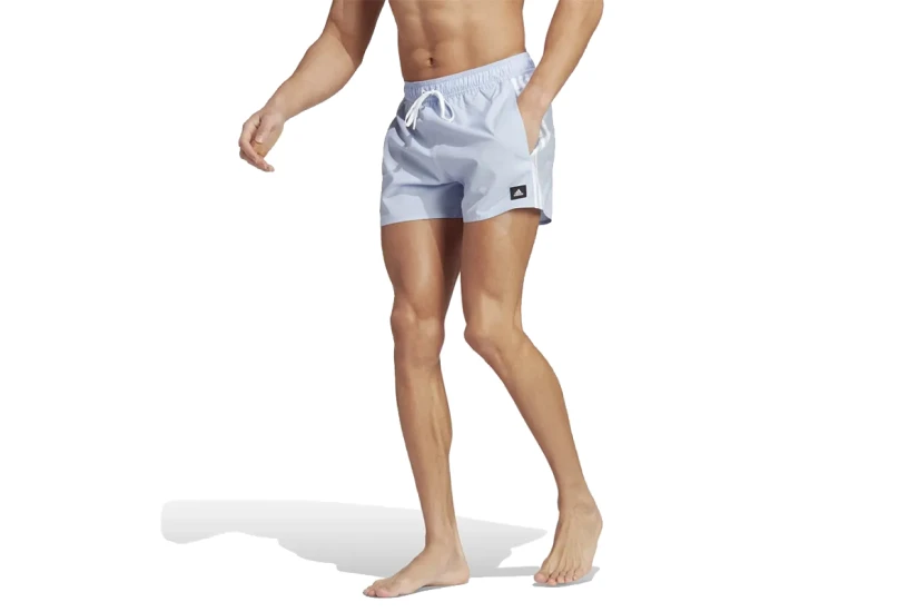 Adidas Performance 3-Stripes CLX Ανδρικό Μαγιό Σορτς Σιέλ, Λευκό