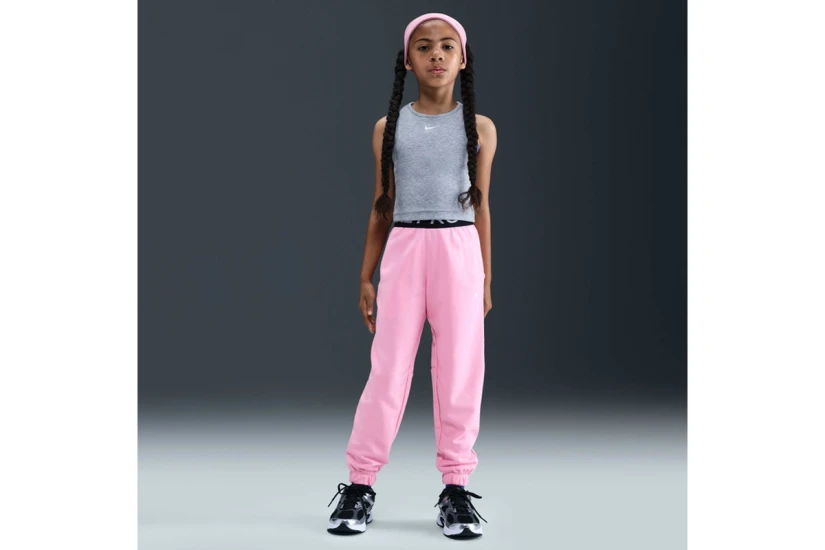 Nike Pro Fleece Dri-FIT Παιδικό Παντελόνι Φόρμας Ροζ