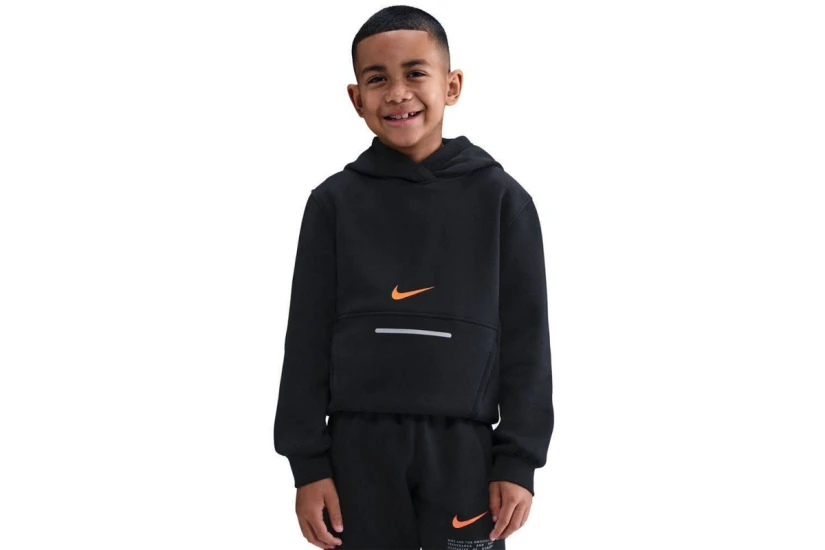 Nike Sportswear Club Fleece Παιδικό Φούτερ με Κουκούλα Μαύρο