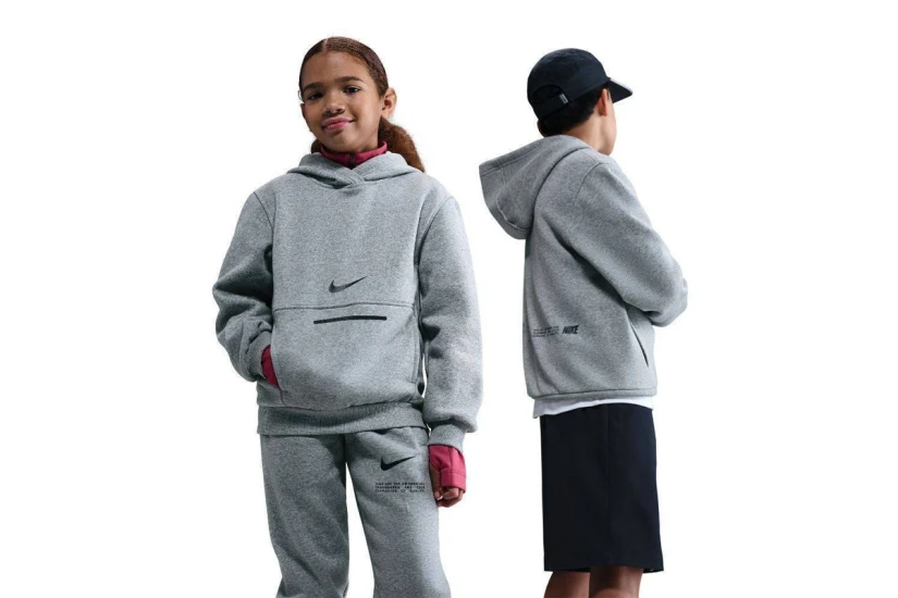 Nike Sportswear Club Fleece Παιδικό Φούτερ με Κουκούλα Γκρι