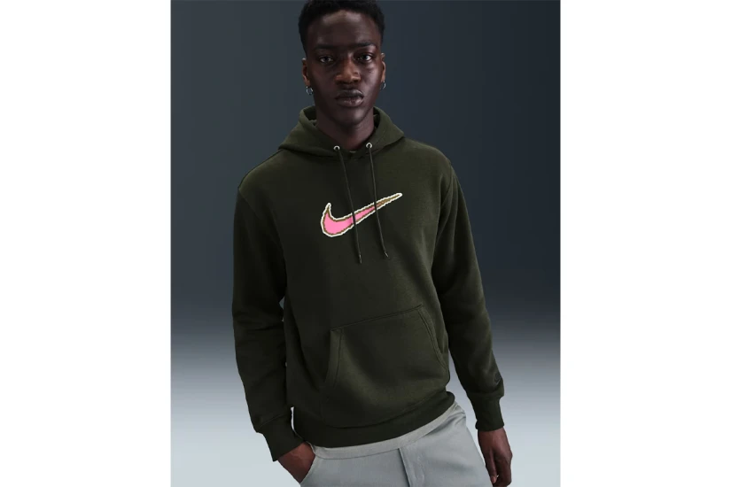 Nike Sportswear Club Fleece Ανδρικό Φούτερ με Κουκούλα Κυπαρισσί