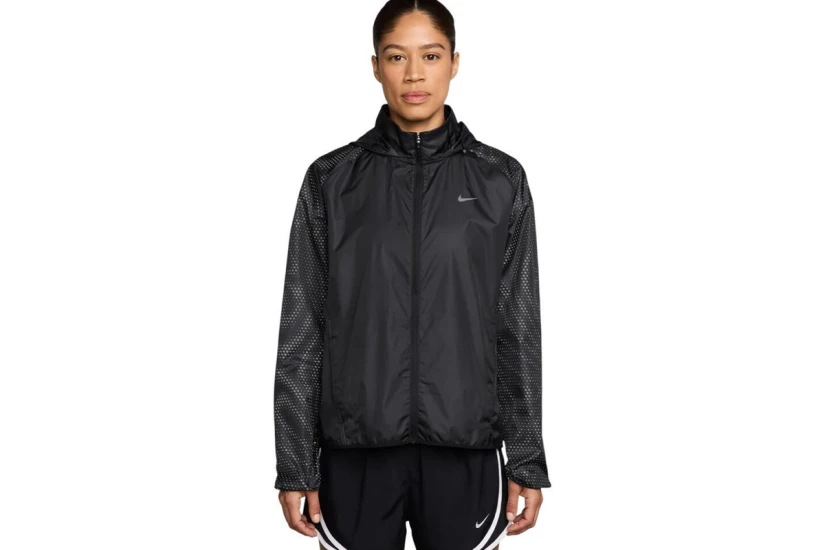 Nike Tempo Flash Repel Γυναικείο Ελαφρύ Μπουφάν με Κουκούλα Μαύρο
