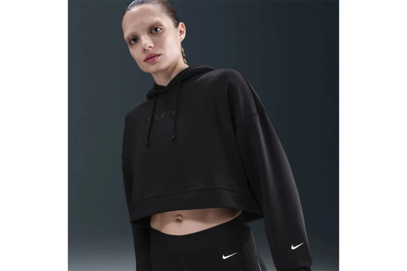 Nike Pro Therma-Fit Fleece Γυναικείο Φούτερ με Κουκούλα Μαύρο