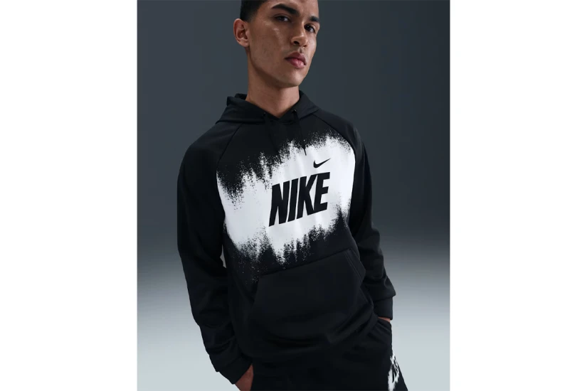 Nike Therma-Fit Fleece Ανδρικό Φούτερ με Κουκούλα Μαύρο