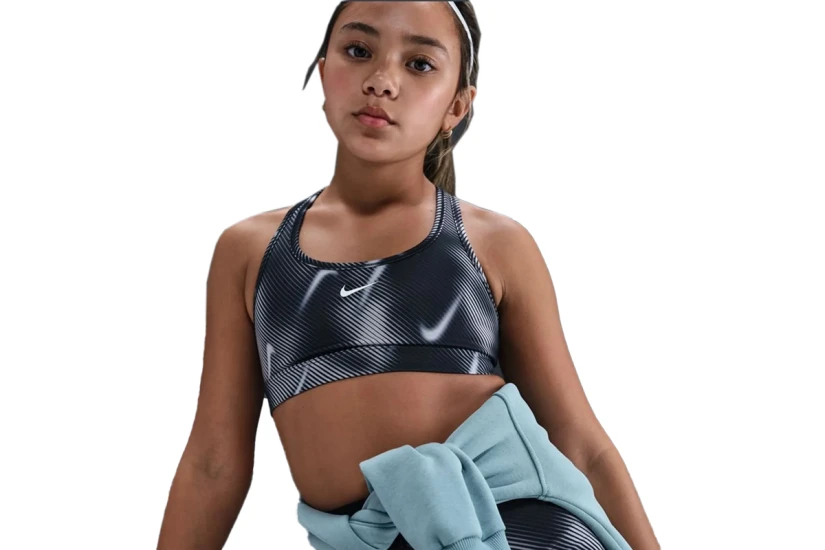 Nike Pro Swoosh Dri-FIT Παιδικό Μπουστάκι Μαύρο, Γκρι