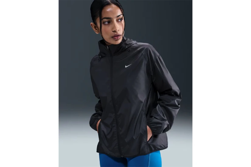 Nike Tempo Repel Γυναικείο Αδιάβροχο Μπουφάν με Κουκούλα Μαύρο