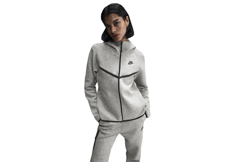 Nike Sportswear Tech Fleece Windrunner Ζακέτα με Κουκούλα Γκρι