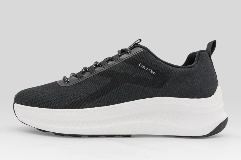 Calvin Klein Chunky Run Lacesock Stripe Ανδρικά Sneakers Μαύρα, Λευκά