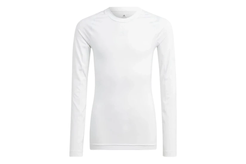 Adidas Techfit Παιδική Μακρυμάνικη Ισοθερμική Μπλούζα Λευκή