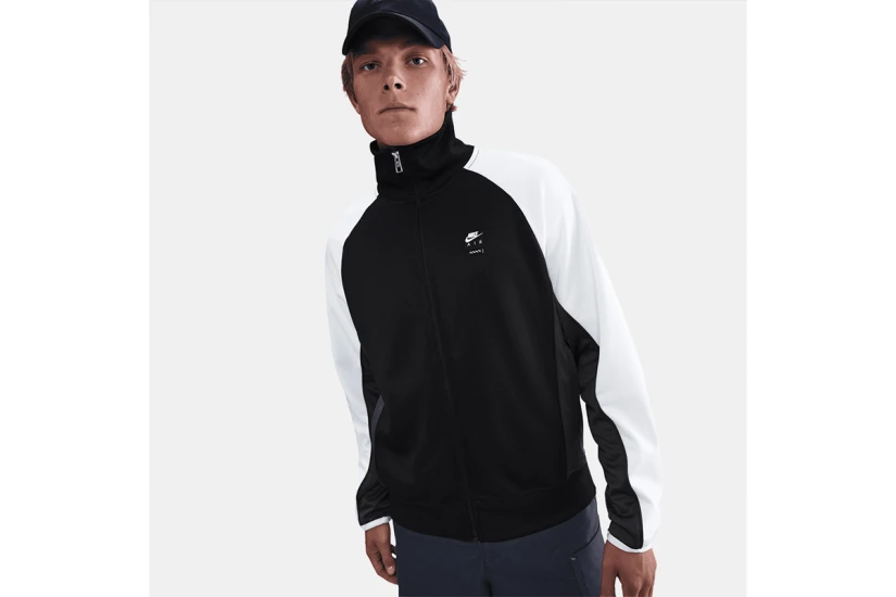 Nike Air Poly-Knit Ανδρική Ζακέτα Μαύρη, Λευκή