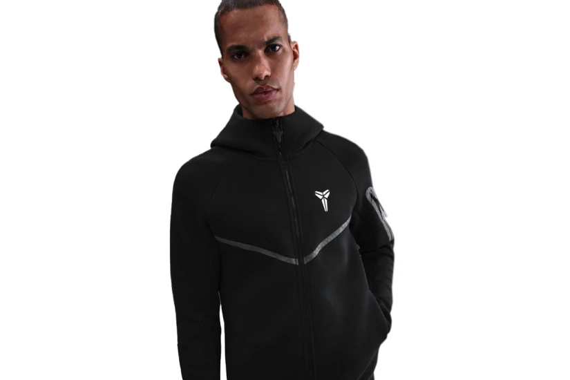 Nike Kobe Tech Fleece Ανδρική Βαμβακερή Ζακέτα με Κουκούλα Μαύρη