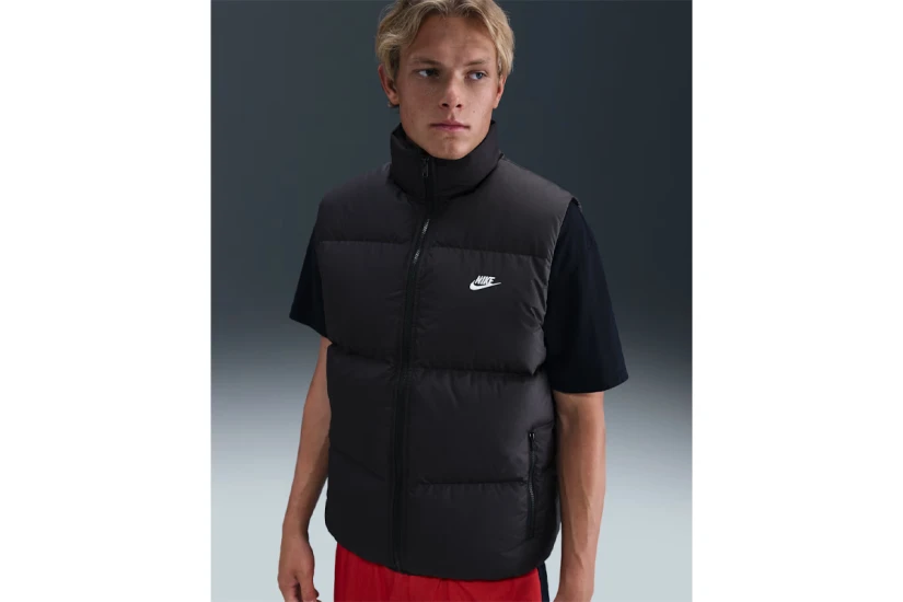 Nike Sportswear Club Therma-Fit Ανδρικό Αμάνικο Μπουφάν Μαύρο