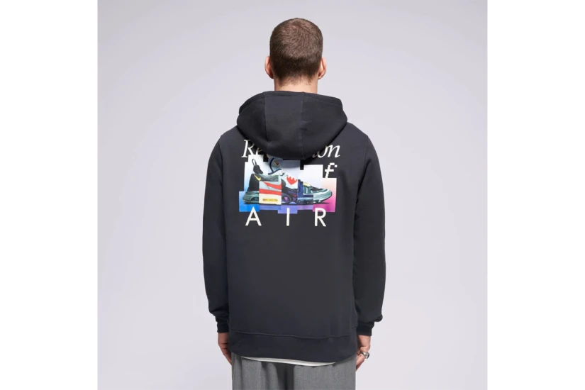 Nike Sportswear Club Air Max Fleece Ανδρικό Φούτερ με Κουκούλα Μαύρο