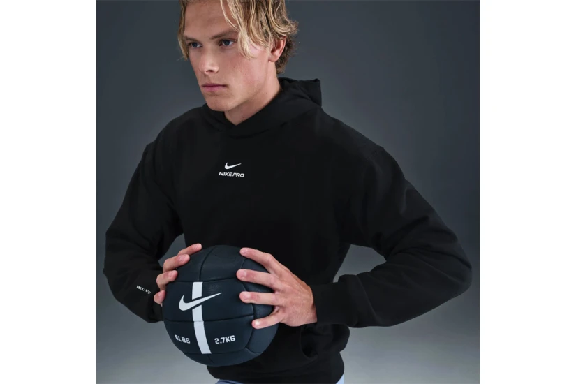Nike Pro Dri-Fit Ανδρικό Φούτερ με Κουκούλα Μαύρο