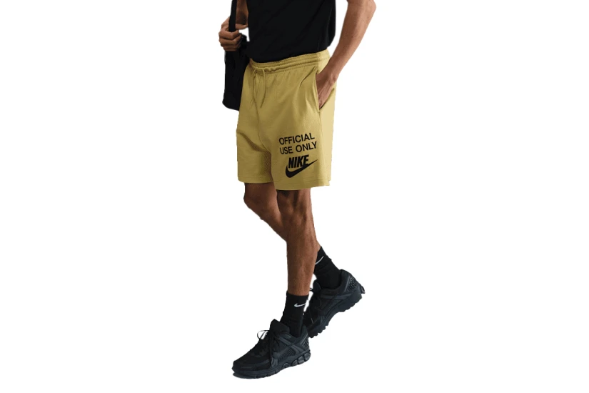 Nike Club Knit Ανδρική Αθλητική Βερμούδα Κίτρινη
