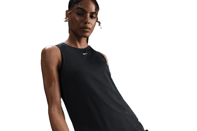 Nike One Classic Dri-FIT Γυναικεία Αμάνικη Μπλούζα Μαύρη