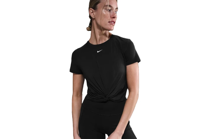 Nike One Classic Dri-Fit Γυναικείο Κοντομάνικο T-Shirt Κρουαζέ Μαύρο