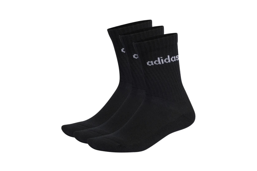 Adidas Performance Linear Ψηλές Κάλτσες Μαύρες 3 Ζευγάρια