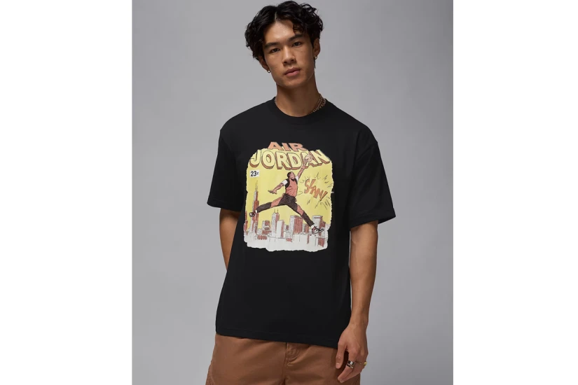 Jordan Comic Ανδρικό Κοντομάνικο T-Shirt Μαύρο