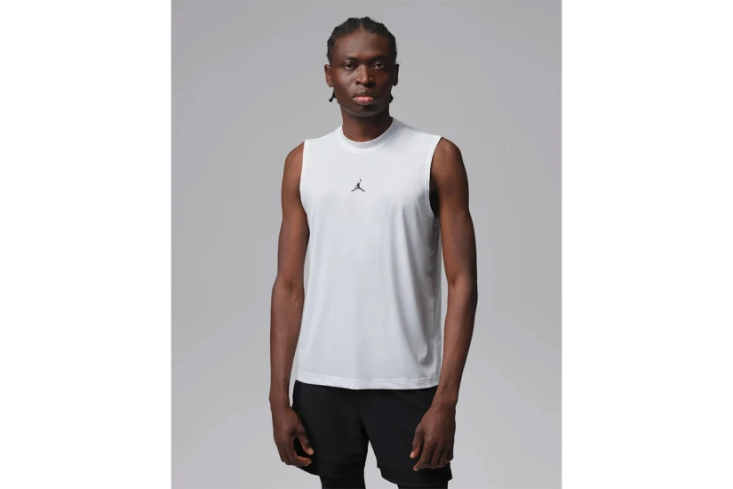 Jordan Sport Essentials Dri-FIT Ανδρική Αμάνικη Μπλούζα Λευκή, Μαύρη
