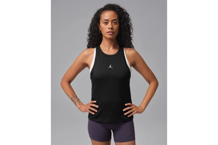 Jordan Sport Essentials Dri-FIT Γυναικεία Αμάνικη Μπλούζα Μαύρη