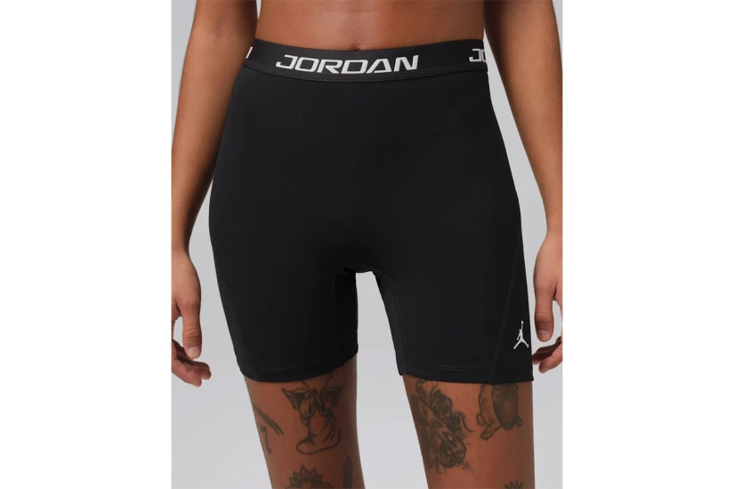 Jordan Sport Essentials Dri-FIT High-Waisted Γυναικείο Κοντό Κολάν Μαύρο, Λευκό
