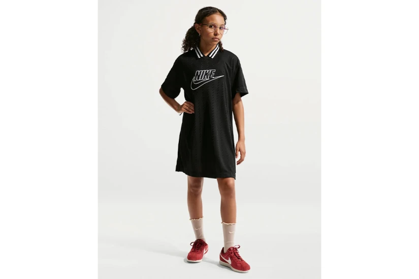 Nike Sportswear Jersey Παιδικό Φόρεμα Mini Μαύρο, Λευκό