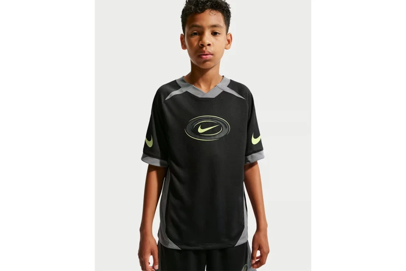 Nike Multi Dri-FIT Παιδικό Κοντομάνικο T-Shirt Μαύρο, Γκρι, Λευκό