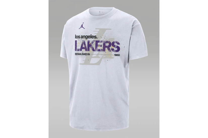 Jordan NBA Los Angeles Lakers Courtside 85 Statement Ανδρικό Κοντομάνικο T-Shirt Λευκό
