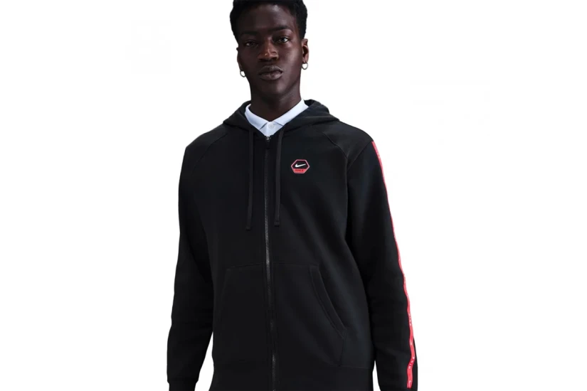 Nike Sportswear Club Fleece Ανδρική Ζακέτα με Κουκούλα Μαύρη