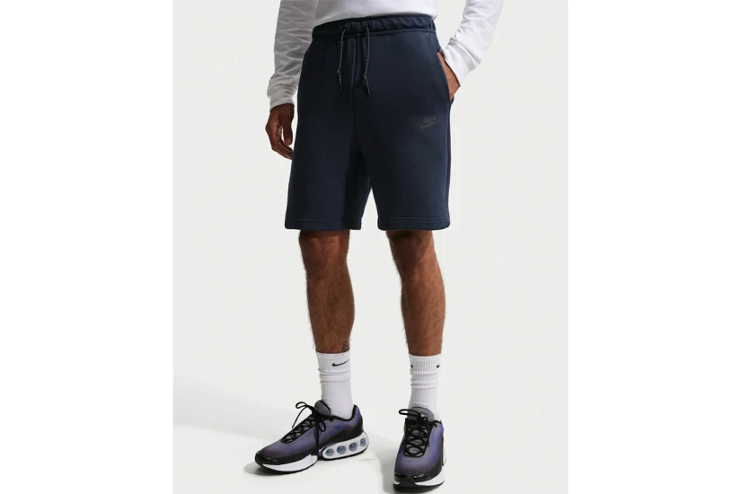 Nike Tech Fleece Ανδρική Αθλητική Βερμούδα Μπλε Σκούρο