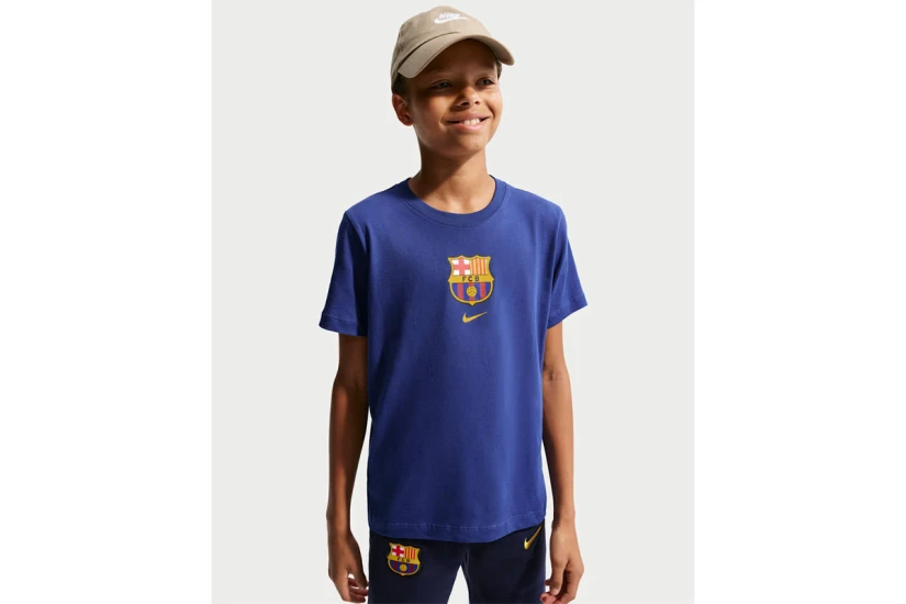 Nike F.C. Barcelona Football Παιδικό Κοντομάνικο T-Shirt Μπλε