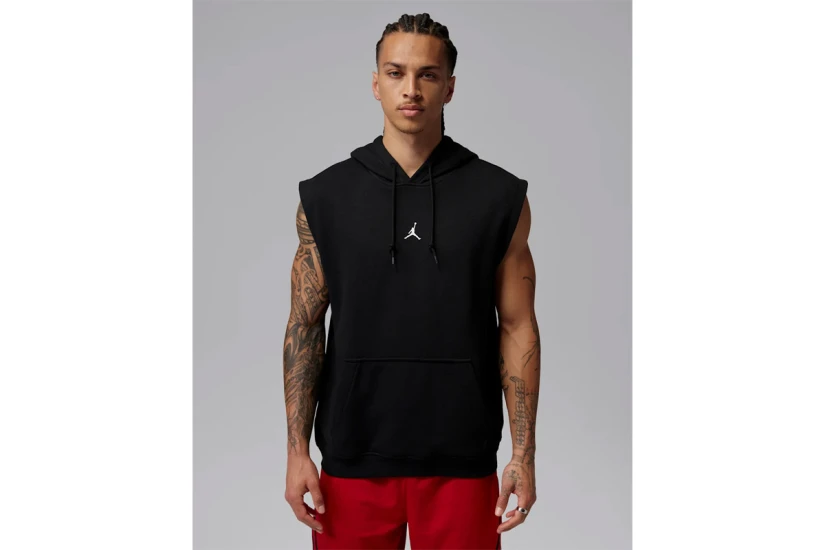 Jordan Sport Crossover Dri-FIT Ανδρική Αμάνικη Μπλούζα με Κουκούλα Μαύρη