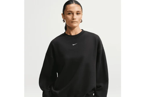 Nike Studio Fleece Oversized Μπλούζα Με Λαιμόκοψη Γυναικεία (IM8082 001)