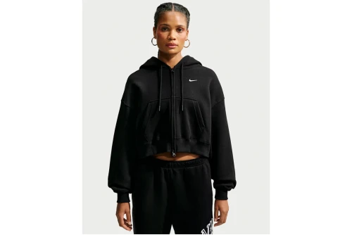 Nike Studio Fleece Oversized Cropped Ζακέτα Βαμβακερή Γυναικεία (IM8499 001)
