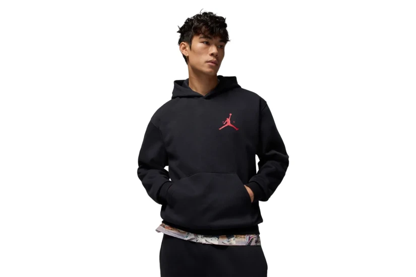 Jordan Jumpman Fleece Ανδρικό Φούτερ με Κουκούλα Μαύρο
