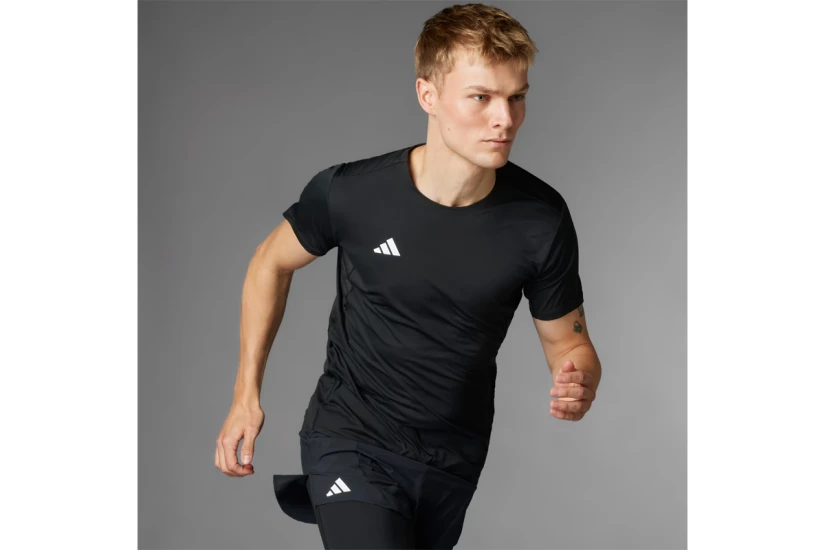 Adidas Performance Adizero Essentials Ανδρικό Κοντομάνικο T-Shirt Μαύρο