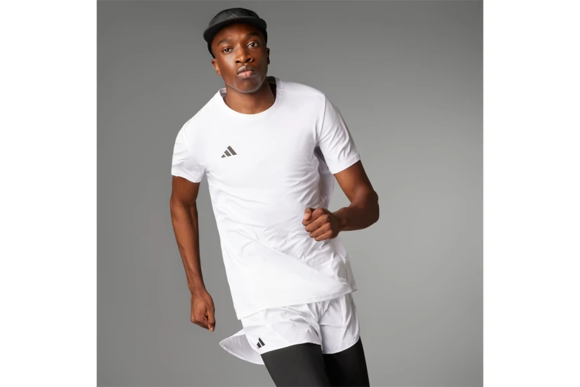Adidas Performance Adizero Essentials Ανδρικό Κοντομάνικο T-Shirt Λευκό