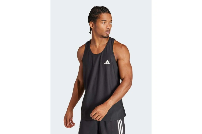 Adidas Performance Own The Run Ανδρική Αμάνικη Μπλούζα Μαύρη