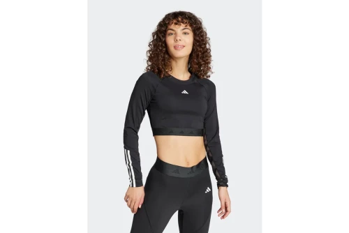 Adidas Performance Hyglam Crop Top Μακρυμάνικο Γυναικείο (IN6773)