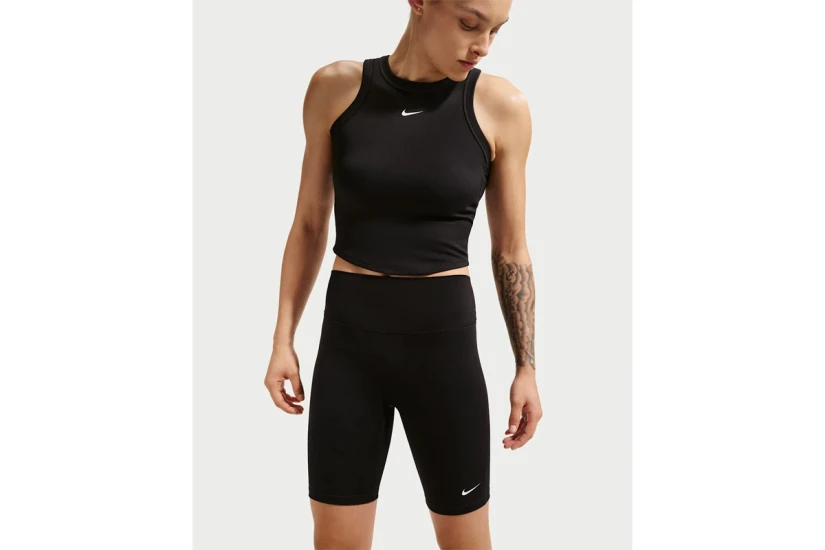 Nike One High-Waisted Γυναικείο Κοντό Κολάν Μαύρο