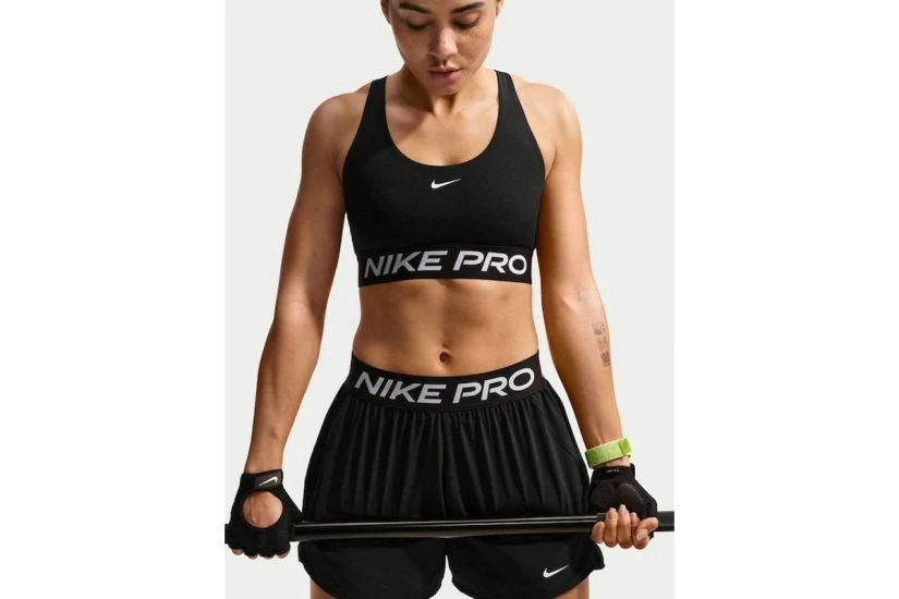 Nike Pro 365 Sports Γυναικείο Μπουστάκι Μαύρο, Λευκό