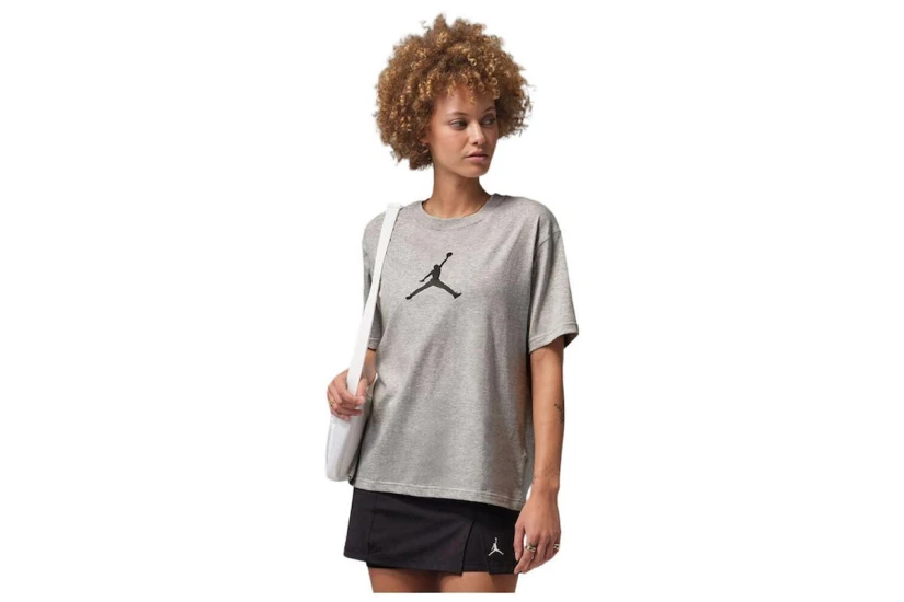 Jordan Jumpman Graphic Γυναικείο Κοντομάνικο T-Shirt Γκρι, Μαύρο