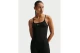 Nike One Fitted Dri-Fit Cami Γυναικεία Αμάνικη Μπλούζα Μαύρη