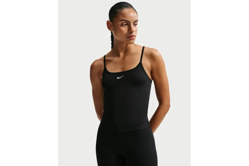 Nike One Fitted Dri-Fit Cami Γυναικεία Αμάνικη Μπλούζα Μαύρη