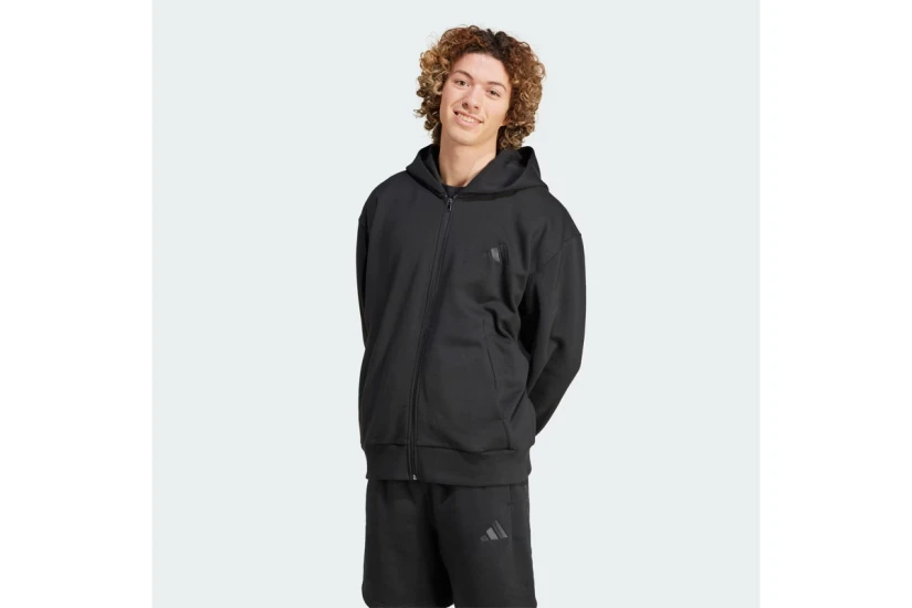 Adidas All SZN Fleece Ανδρική Βαμβακερή Ζακέτα με Κουκούλα 