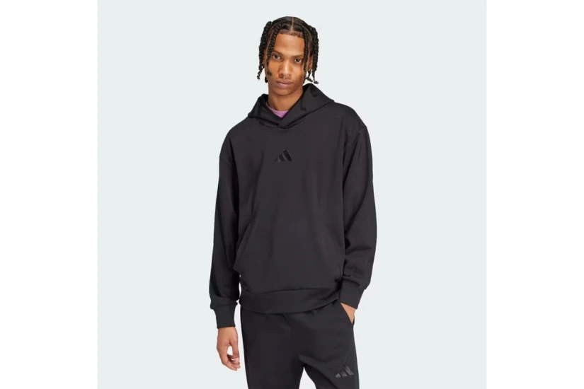 Adidas Performance All SΖΝ Fleece Ανδρικό Φούτερ με Κουκούλα Μαύρο